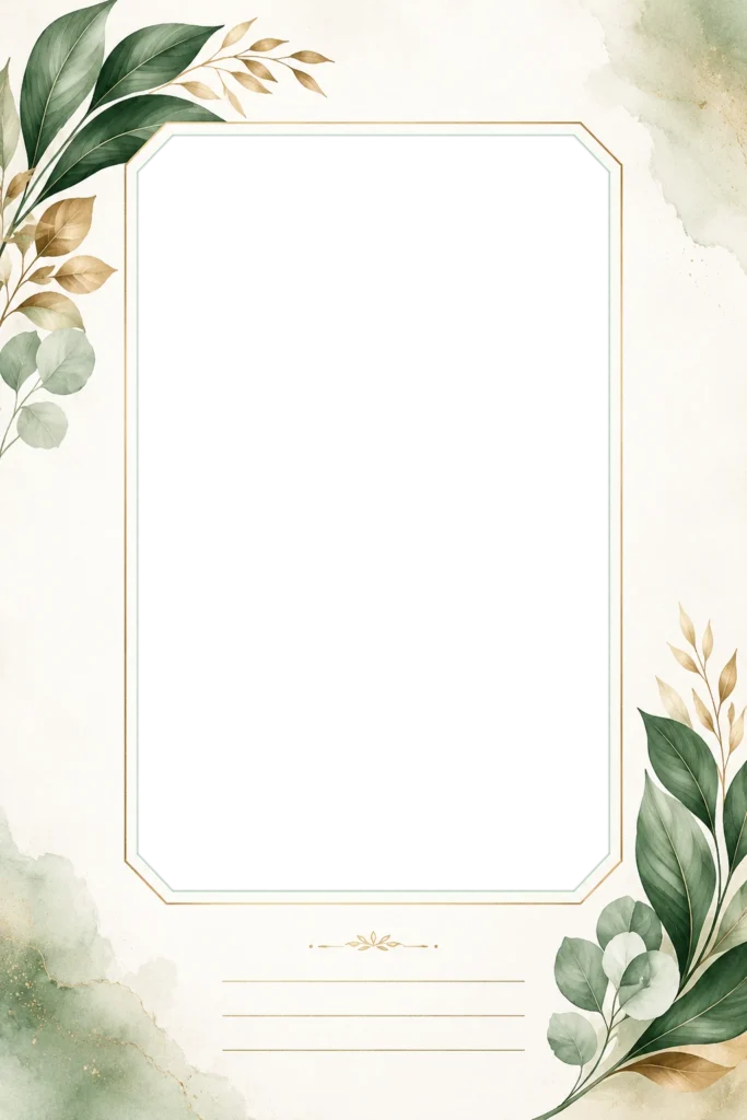 Elegant Botanical Photo Card