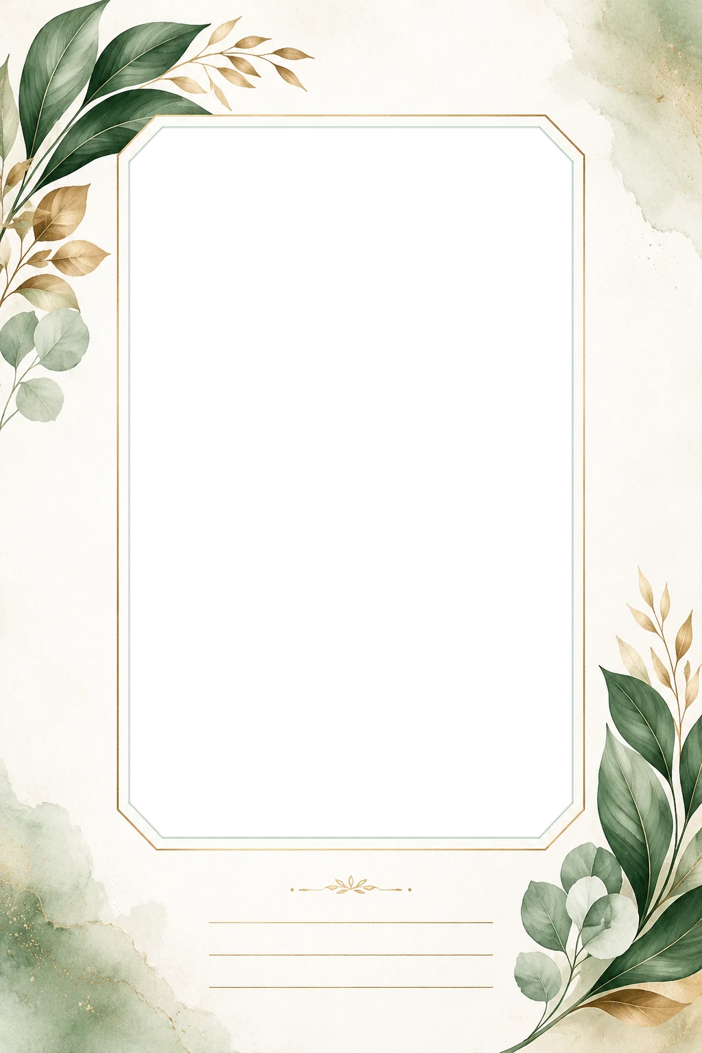 Elegant Botanical Photo Card