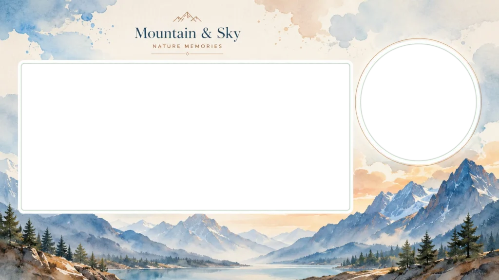 Mountain and Sky Memory Frame