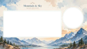 Mountain and Sky Memory Frame