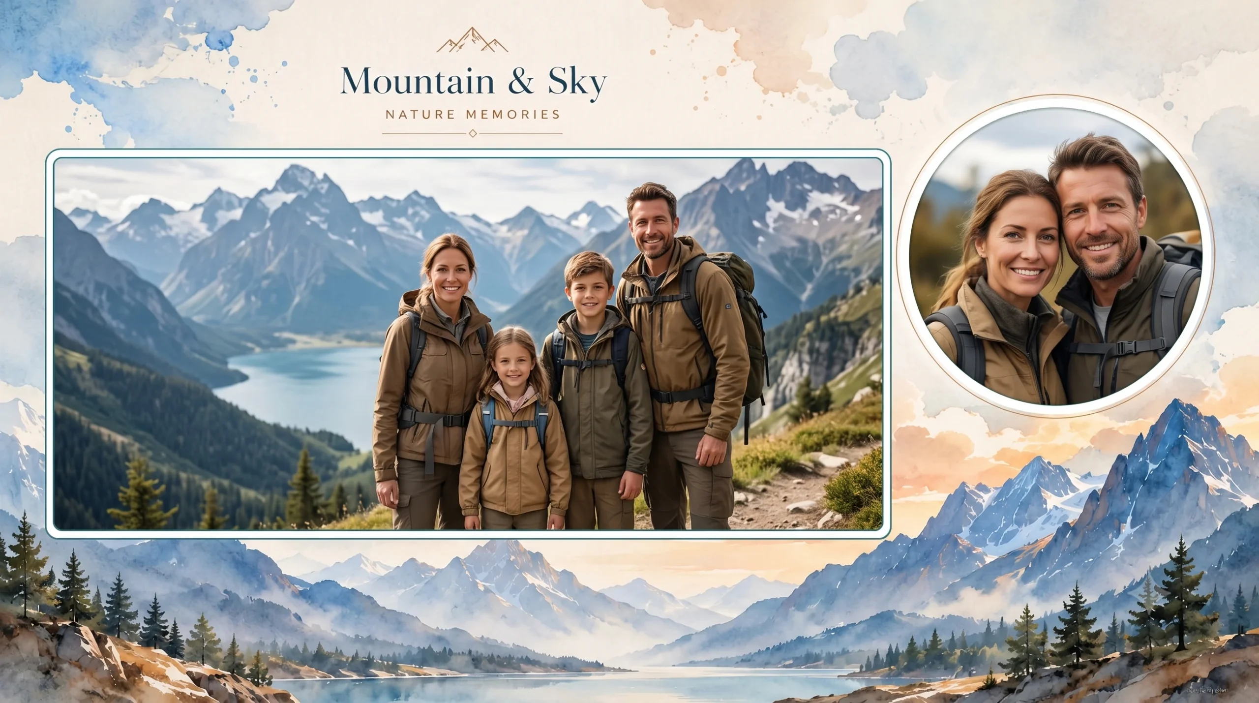 Mountain and Sky Memory Frame