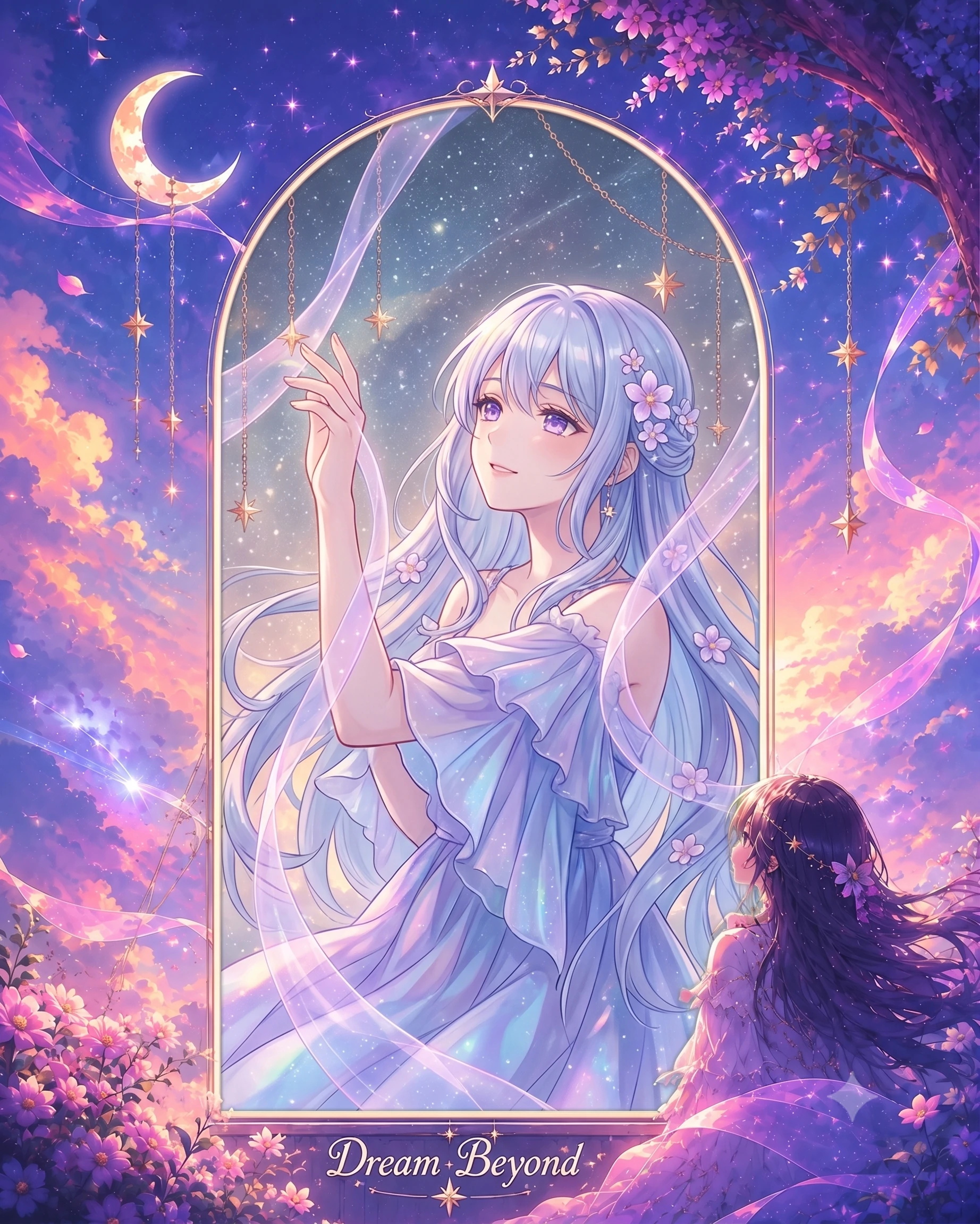 Dreamy Anime Character Portrait
