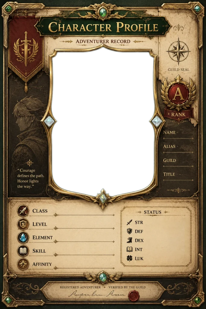 Fantasy Character Profile Card