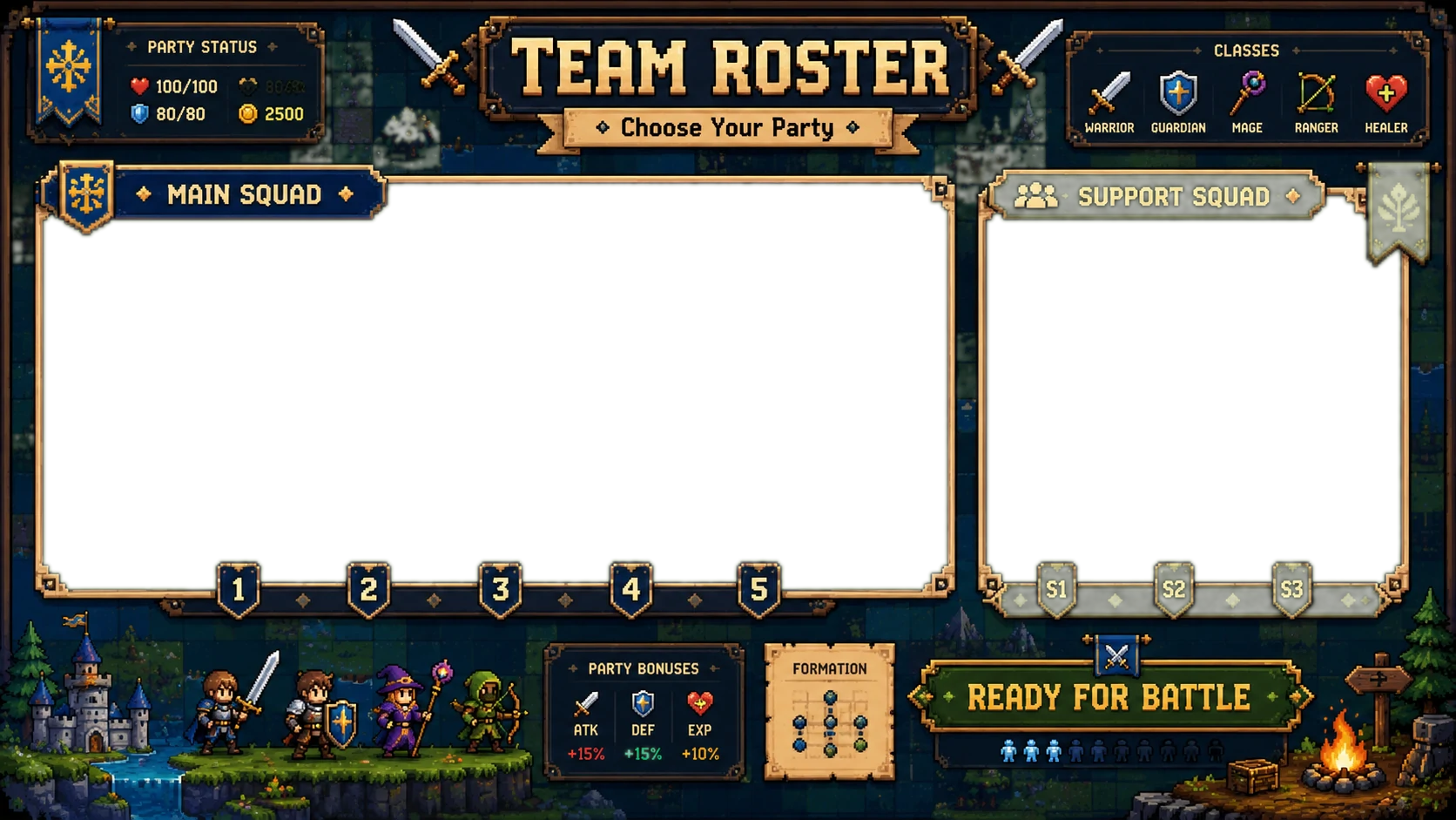 Fantasy Game Team Roster