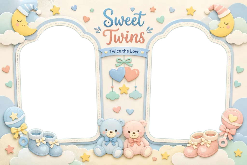 Sweet Twins Memory Frame