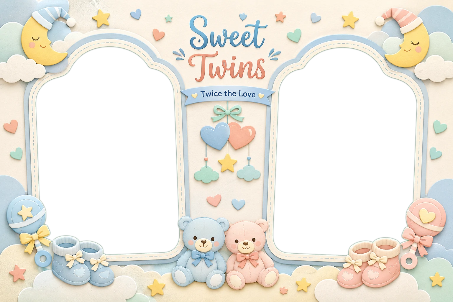 Sweet Twins Memory Frame