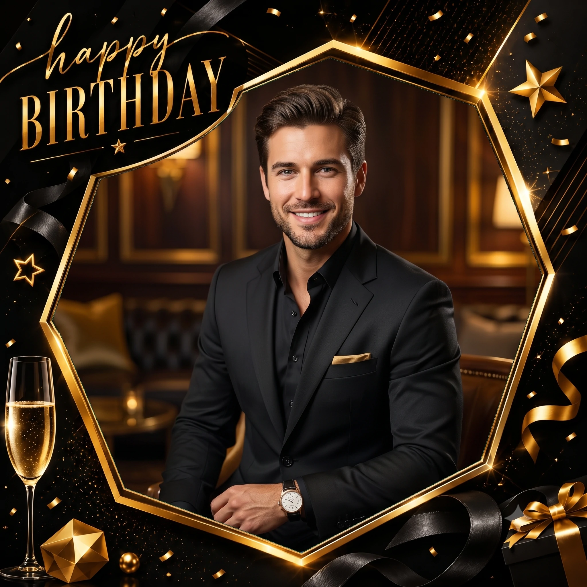 Black and Gold Birthday