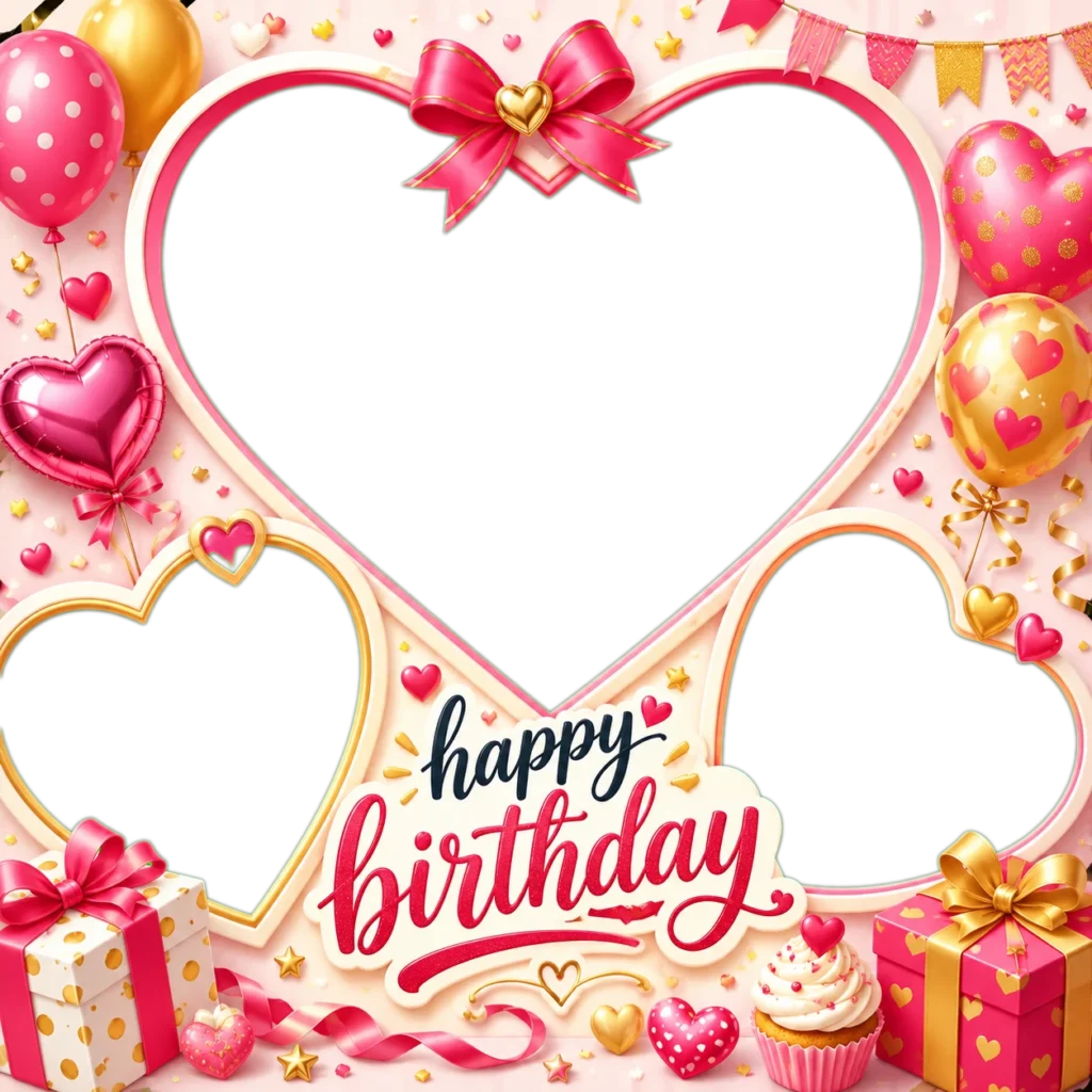 Heart Birthday Collage