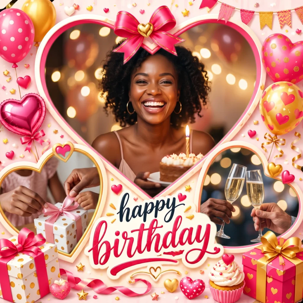 Heart Birthday Collage