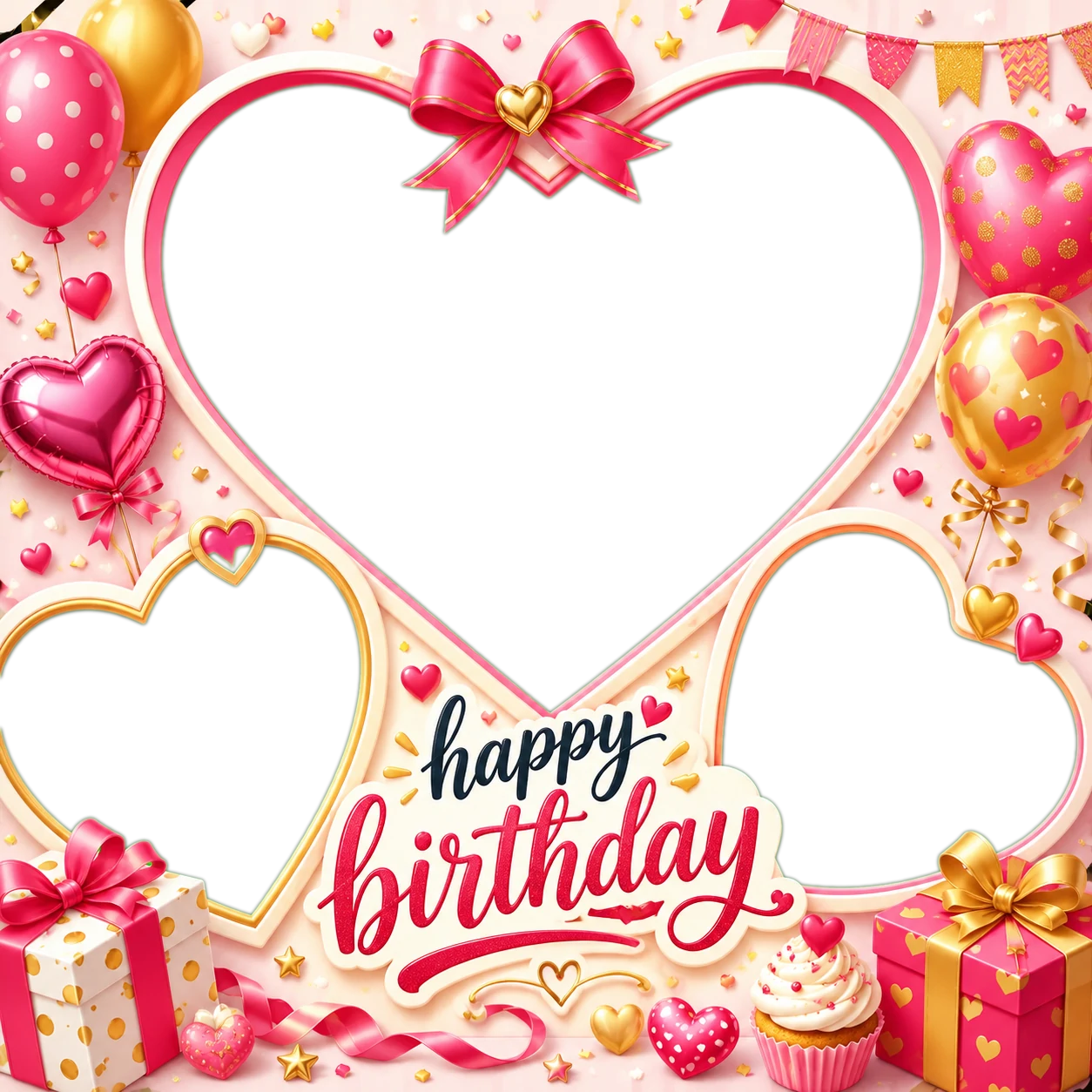 Heart Birthday Collage