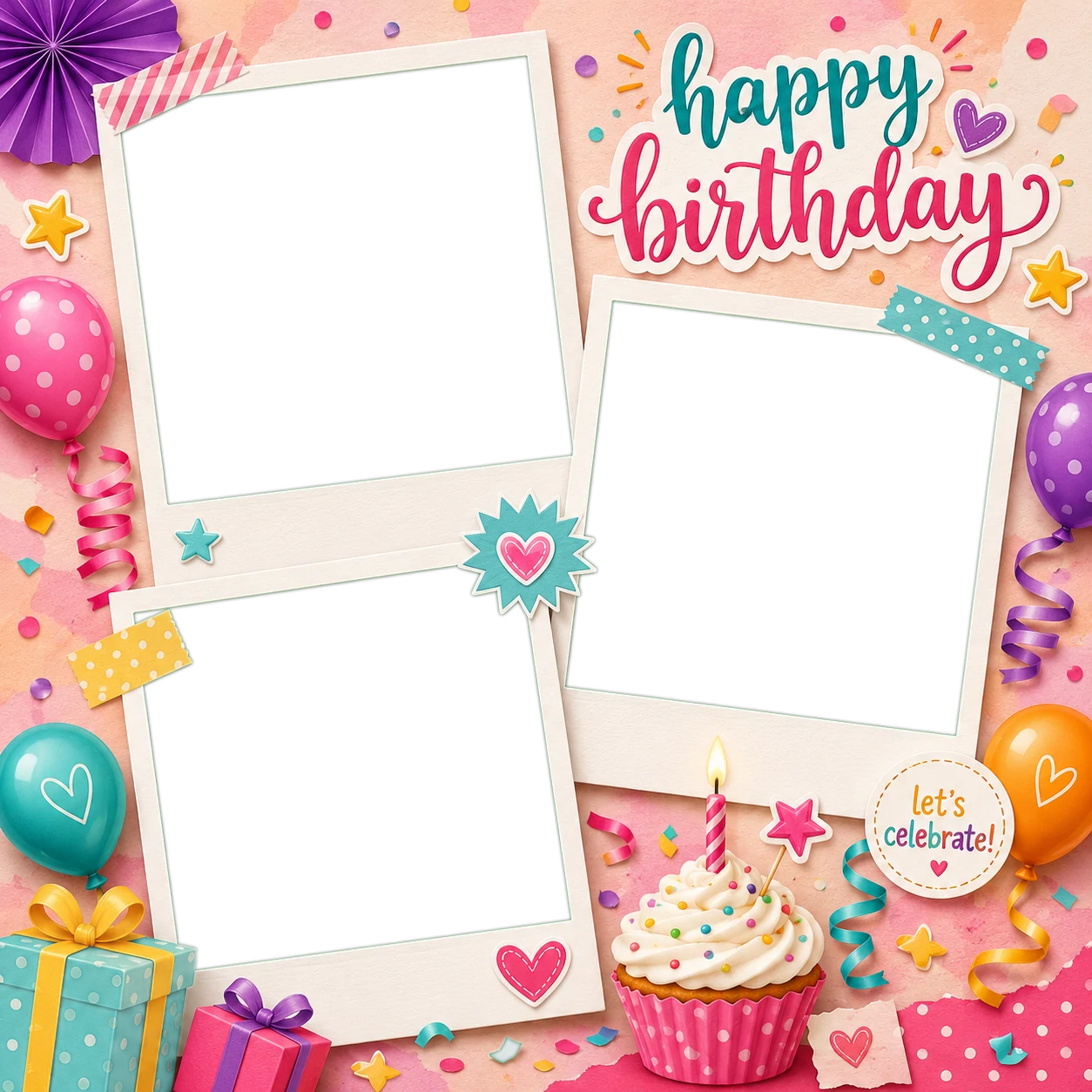 Polaroid Birthday Collage