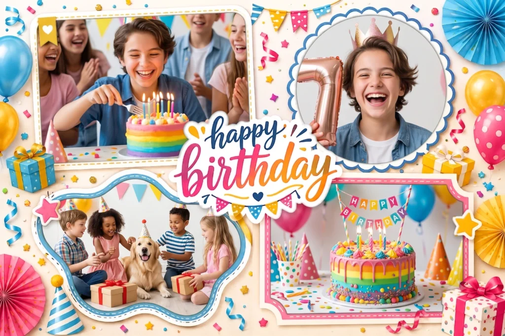 Birthday Grid Collage