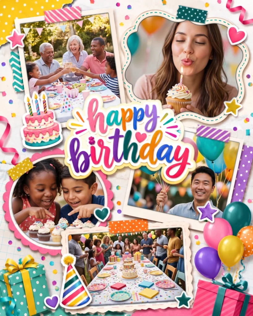 Birthday Scrapbook Collage