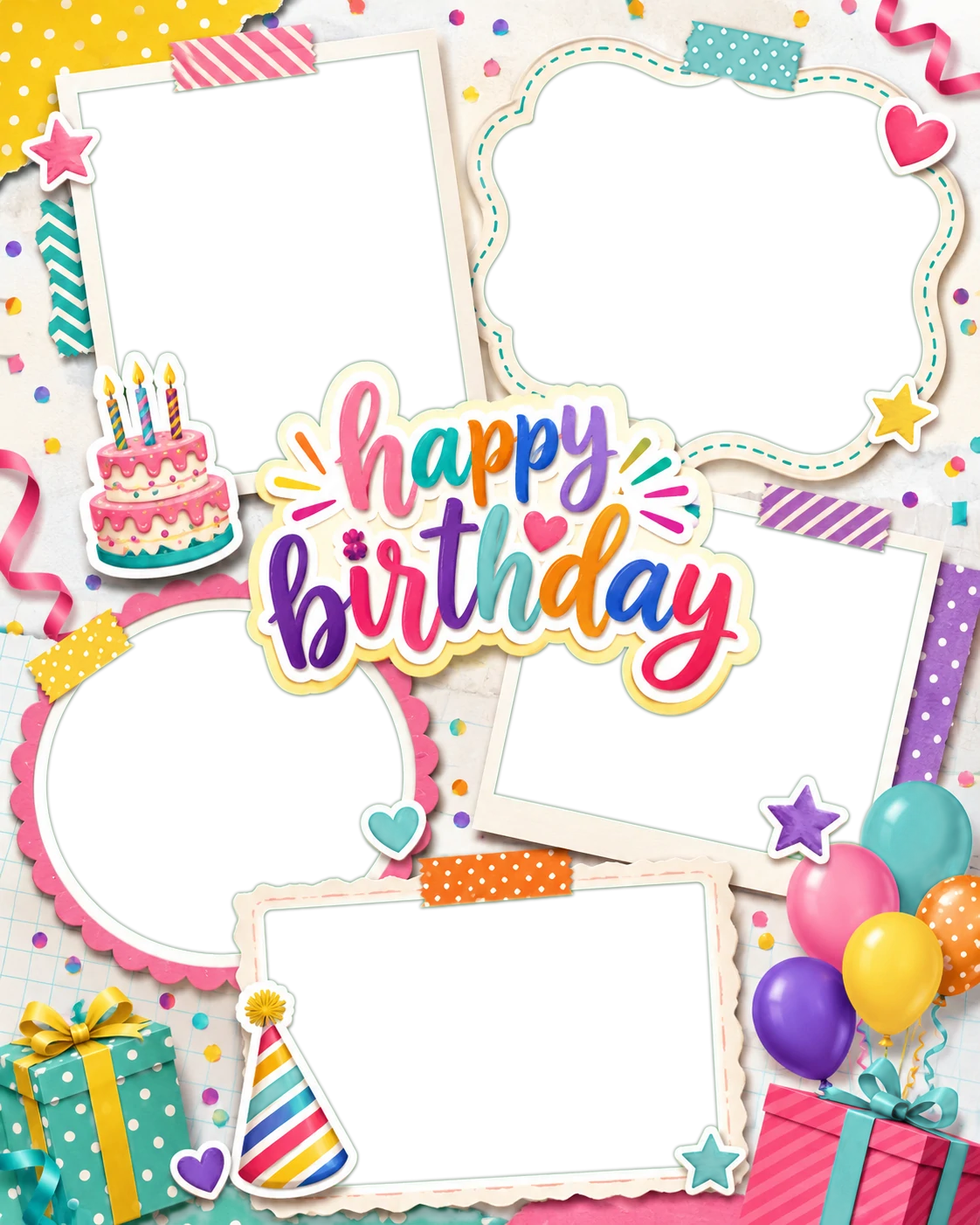 Birthday Scrapbook Collage