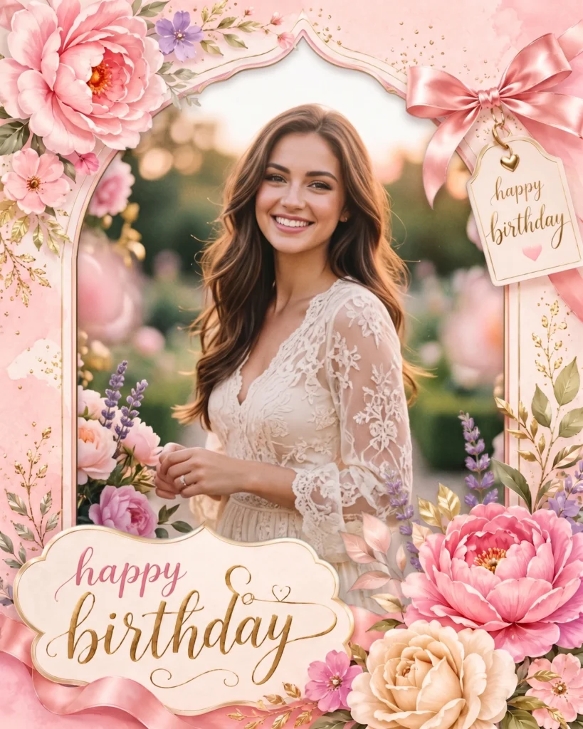 Floral Birthday Invitation