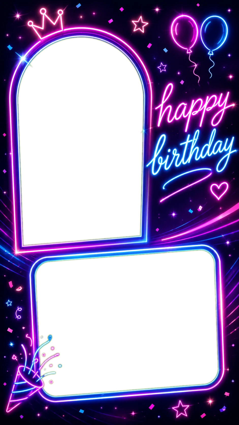 Neon Birthday Invitation