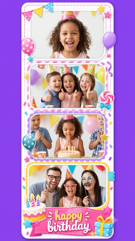 Cute Birthday Photo Booth