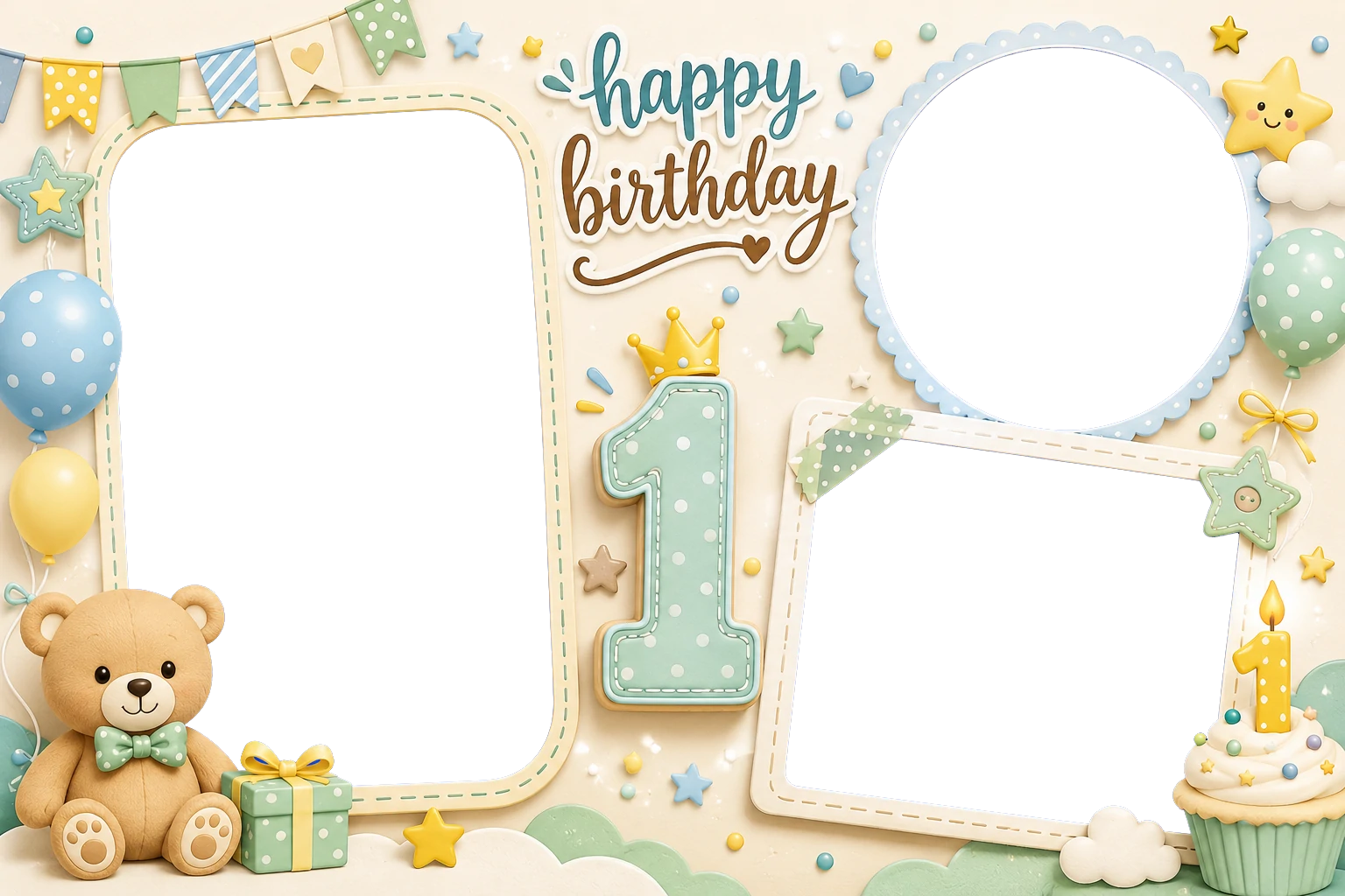 First Birthday Collage