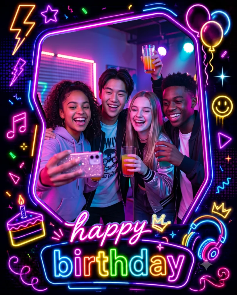 Neon Teen Birthday