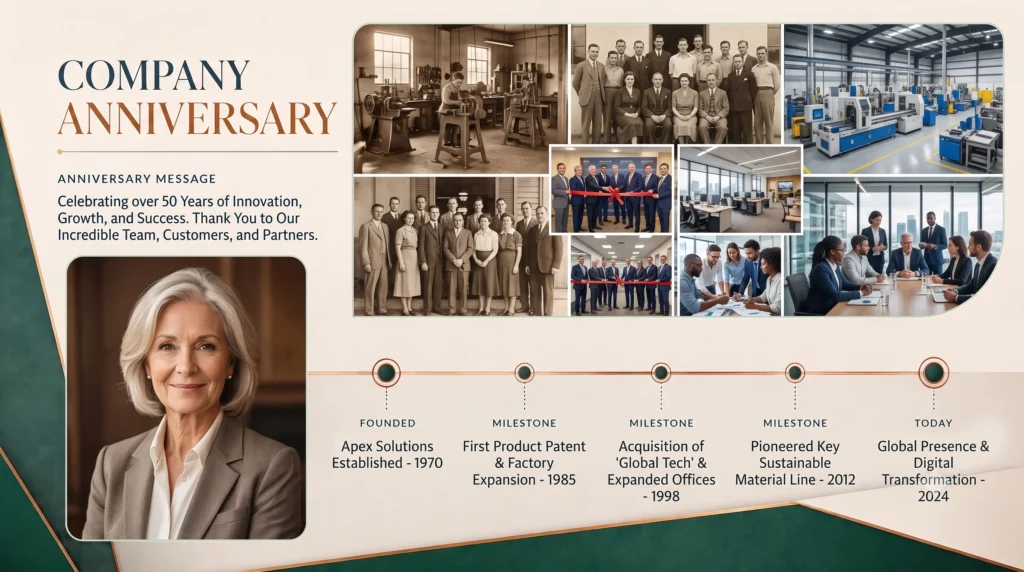 Company Anniversary Timeline