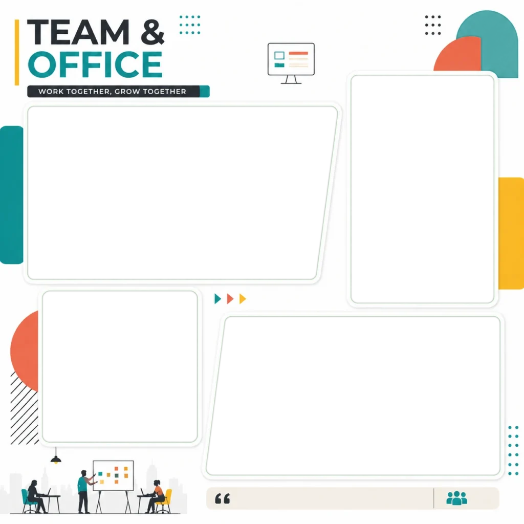 Modern Office Team Collage