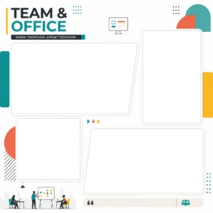 Modern Office Team Collage