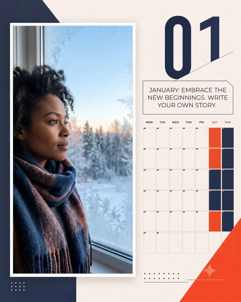 Minimal Monthly Photo Calendar