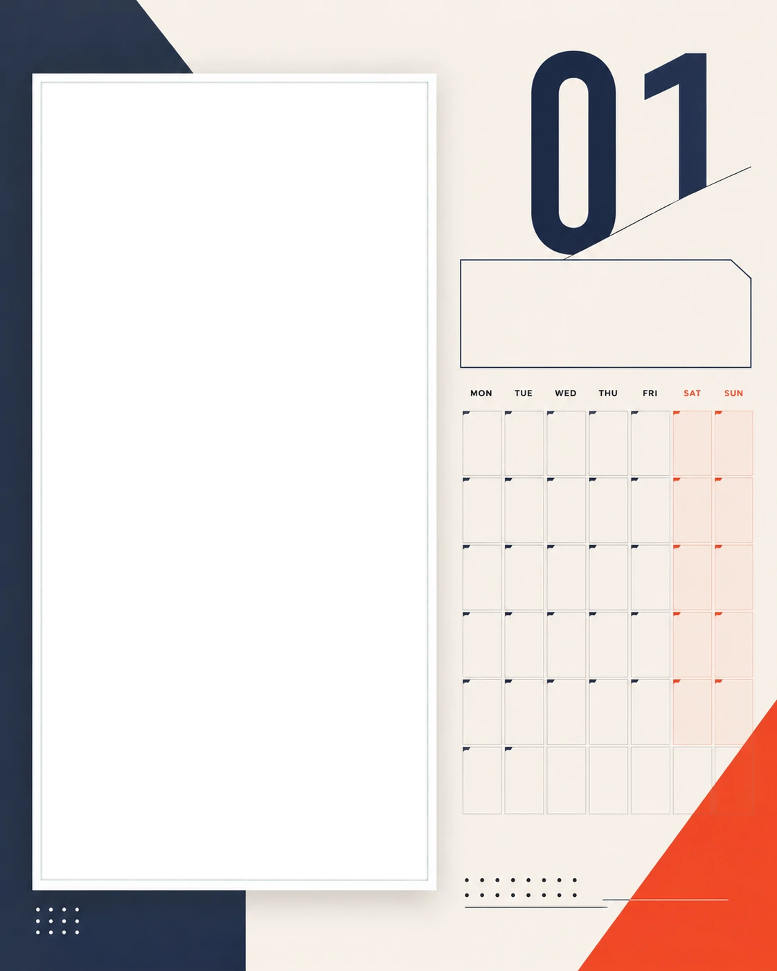 Minimal Monthly Photo Calendar