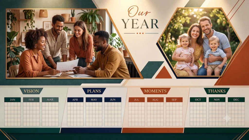 Full-Year Photo Calendar Board