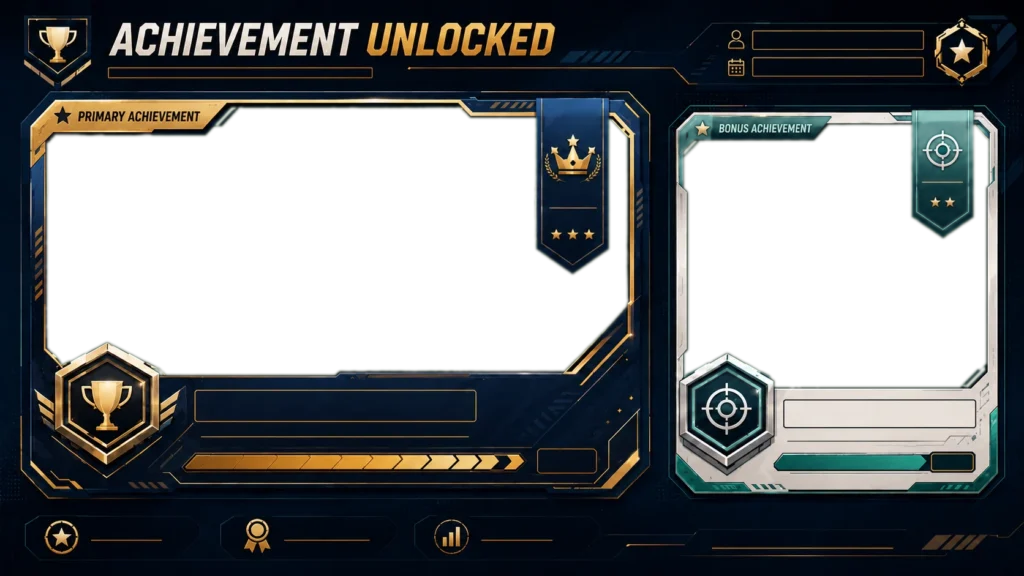 Game Achievement Card Set