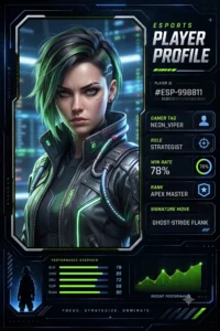Esports Player Profile Card