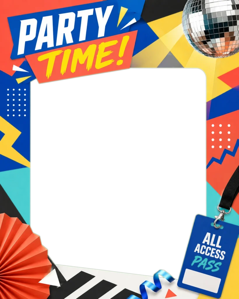 Colorful Celebration Party Frame
