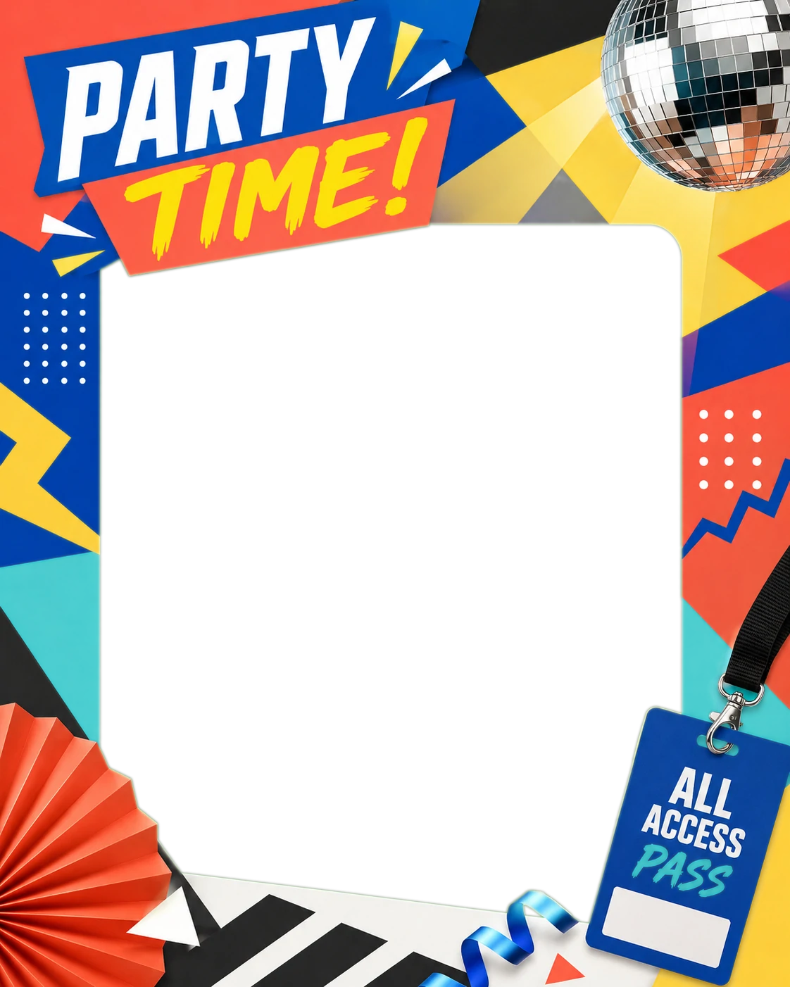 Colorful Celebration Party Frame