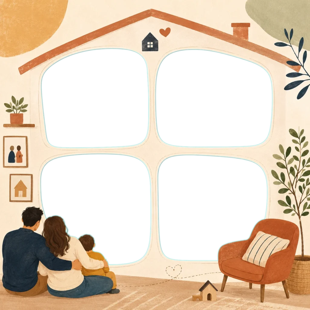 Warm Family Grid Collage
