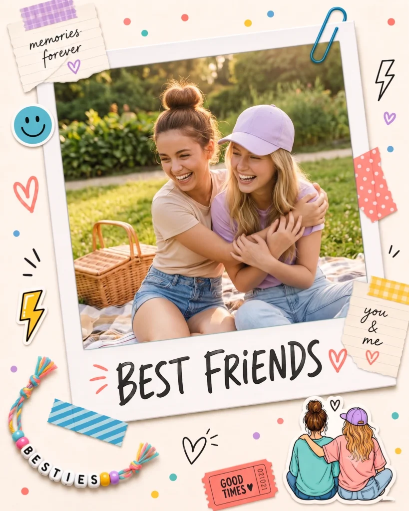 Best Friends Polaroid Frame
