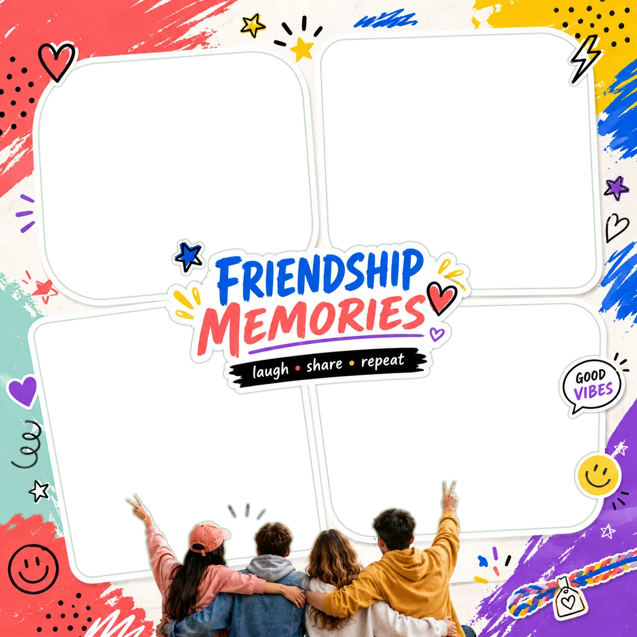 Colorful Friendship Collage