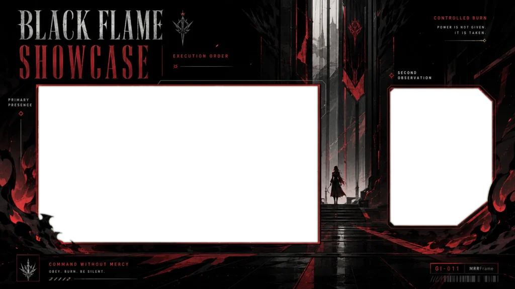 Black and Red Flame Showcase