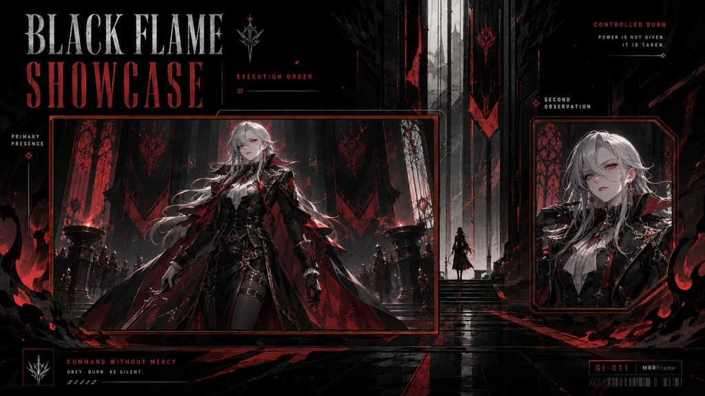 Black and Red Flame Showcase