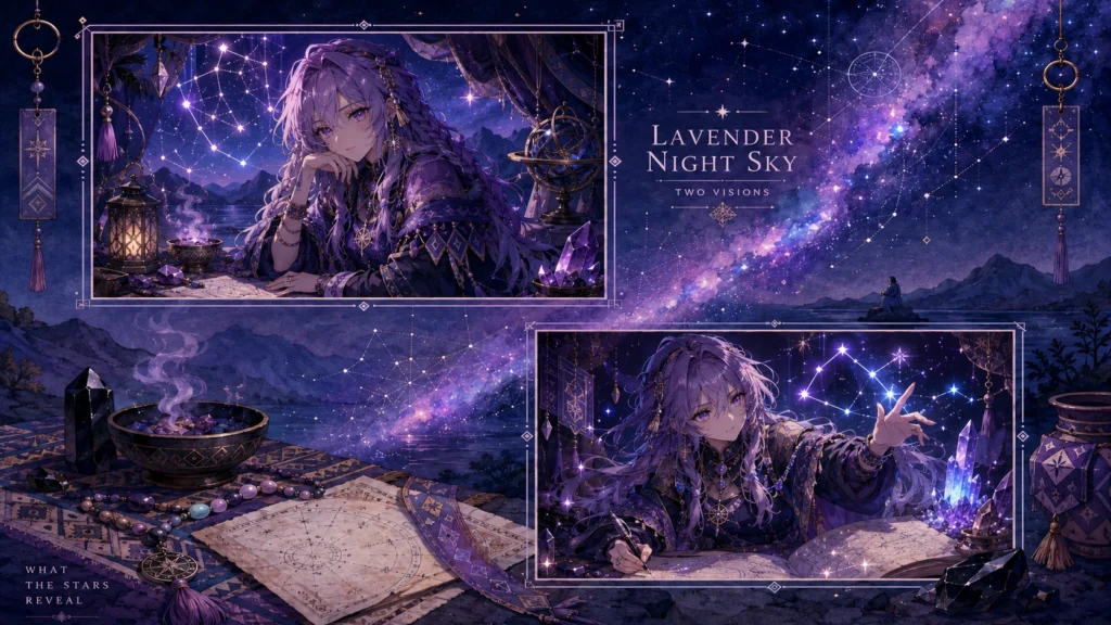 Lavender Night Stargazing Frame