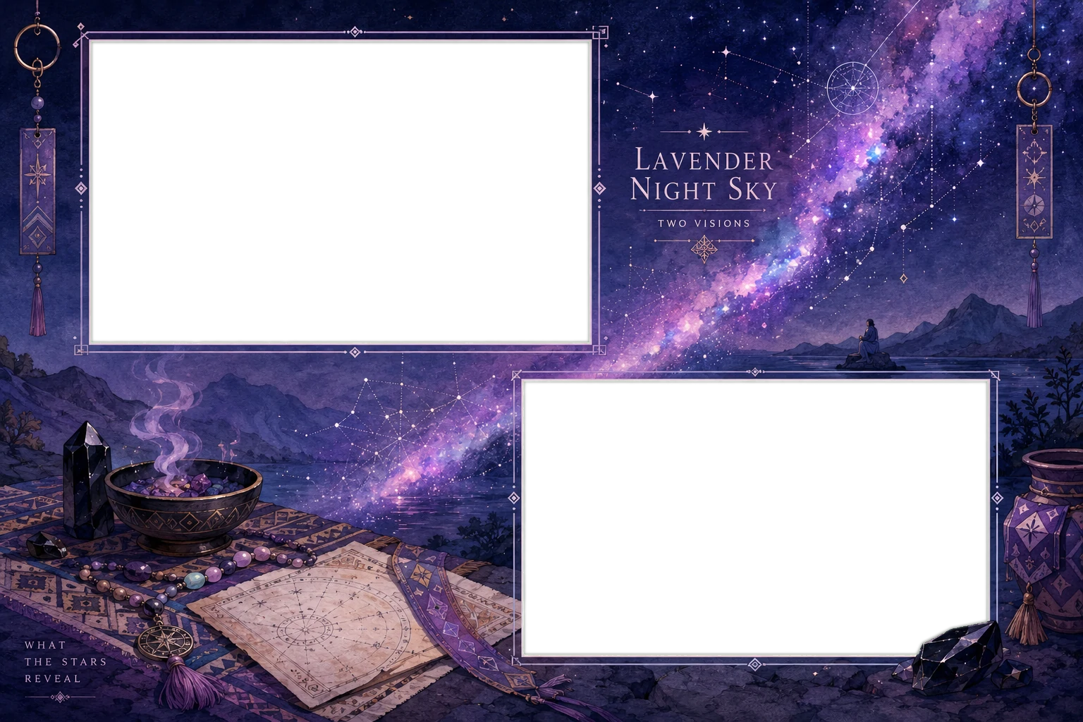 Lavender Night Stargazing Frame