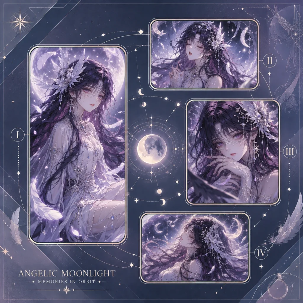 Angelic Moonlight Memory Collage