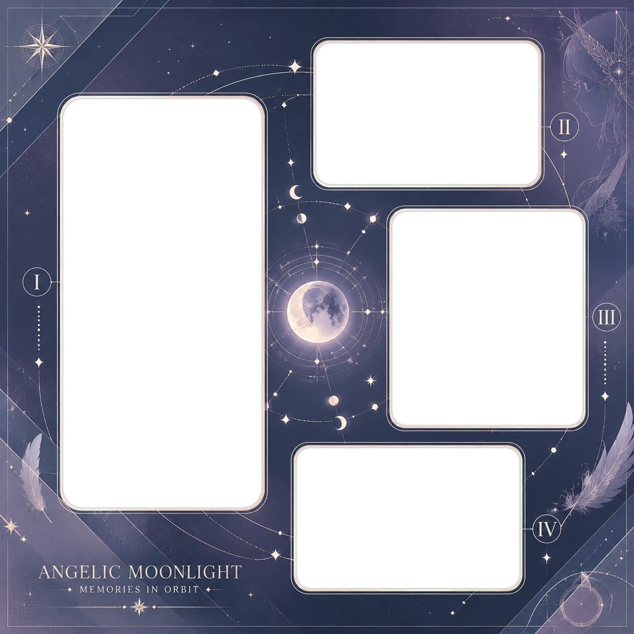 Angelic Moonlight Memory Collage