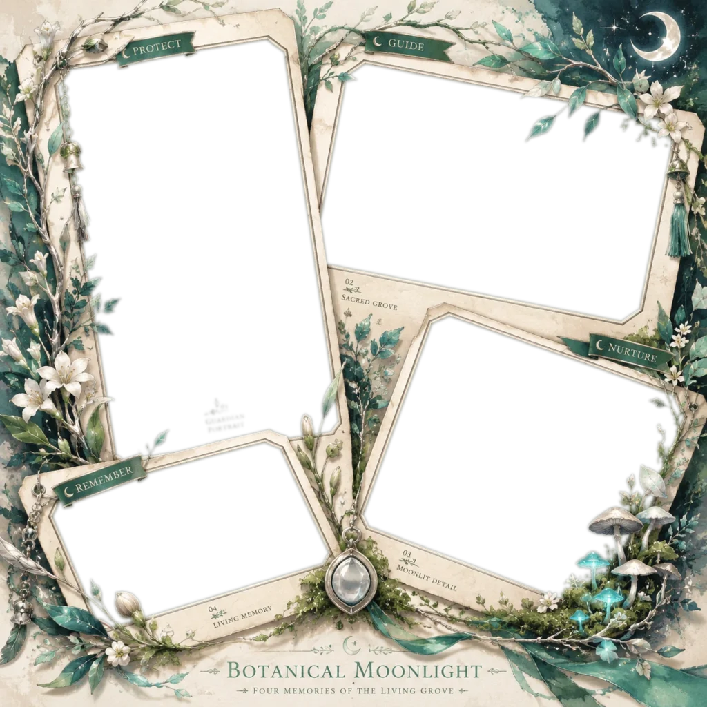 Botanical Moonlight Memory Collage(2)
