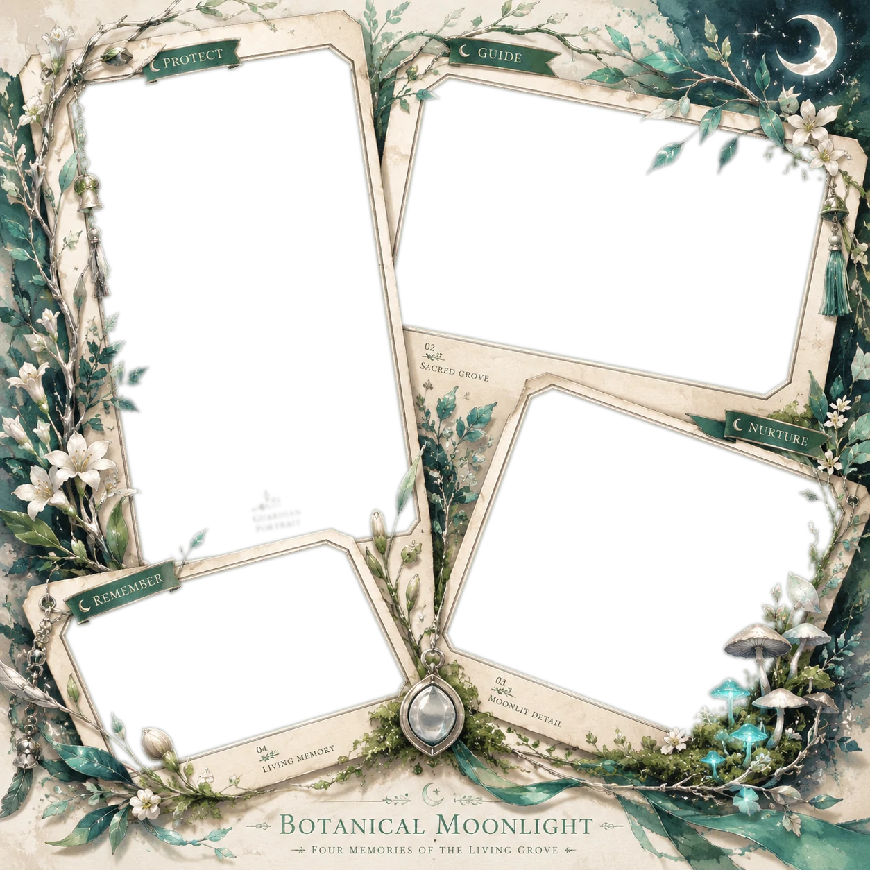 Botanical Moonlight Memory Collage(2)