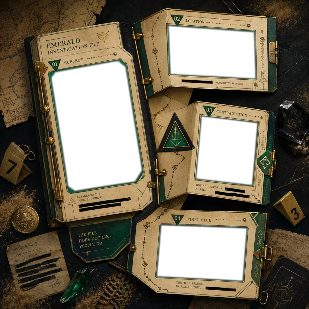 Emerald Investigation File Collage