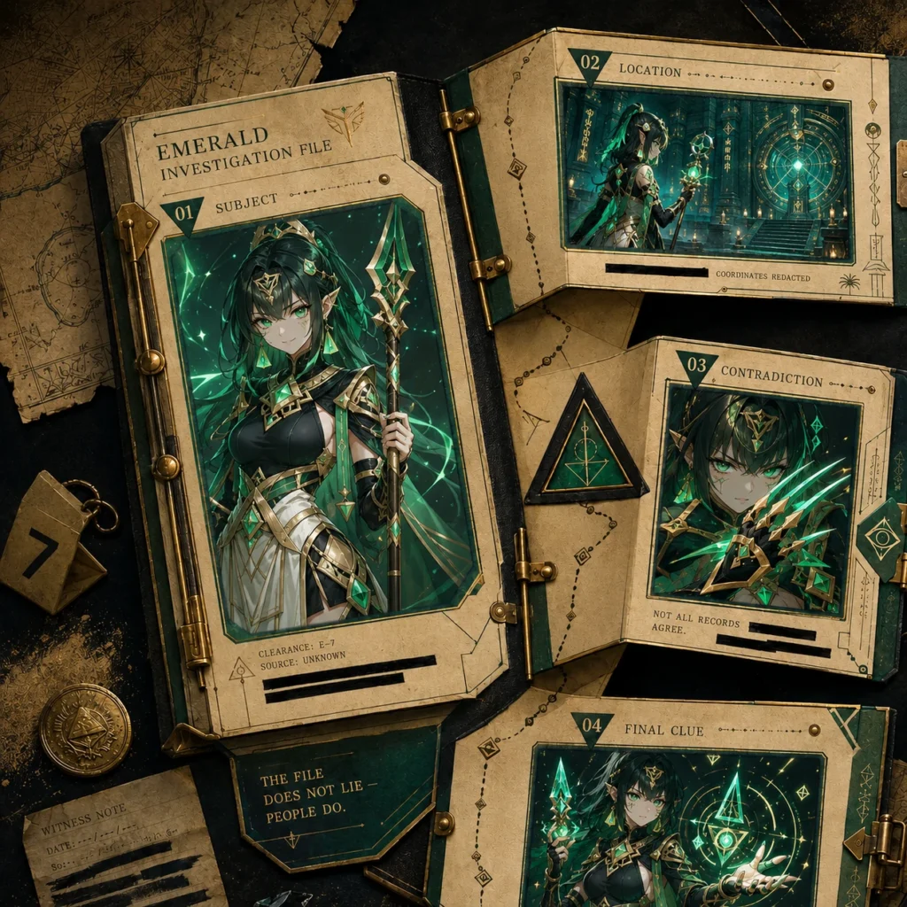 Emerald Investigation File Collage
