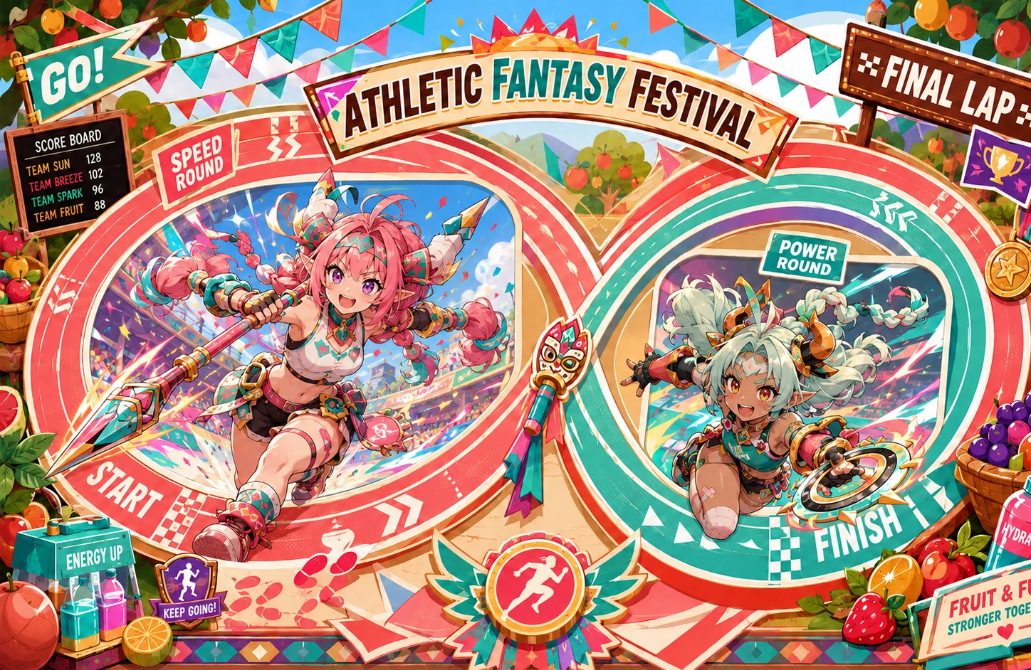 Colorful Athletic Festival Frame(1)