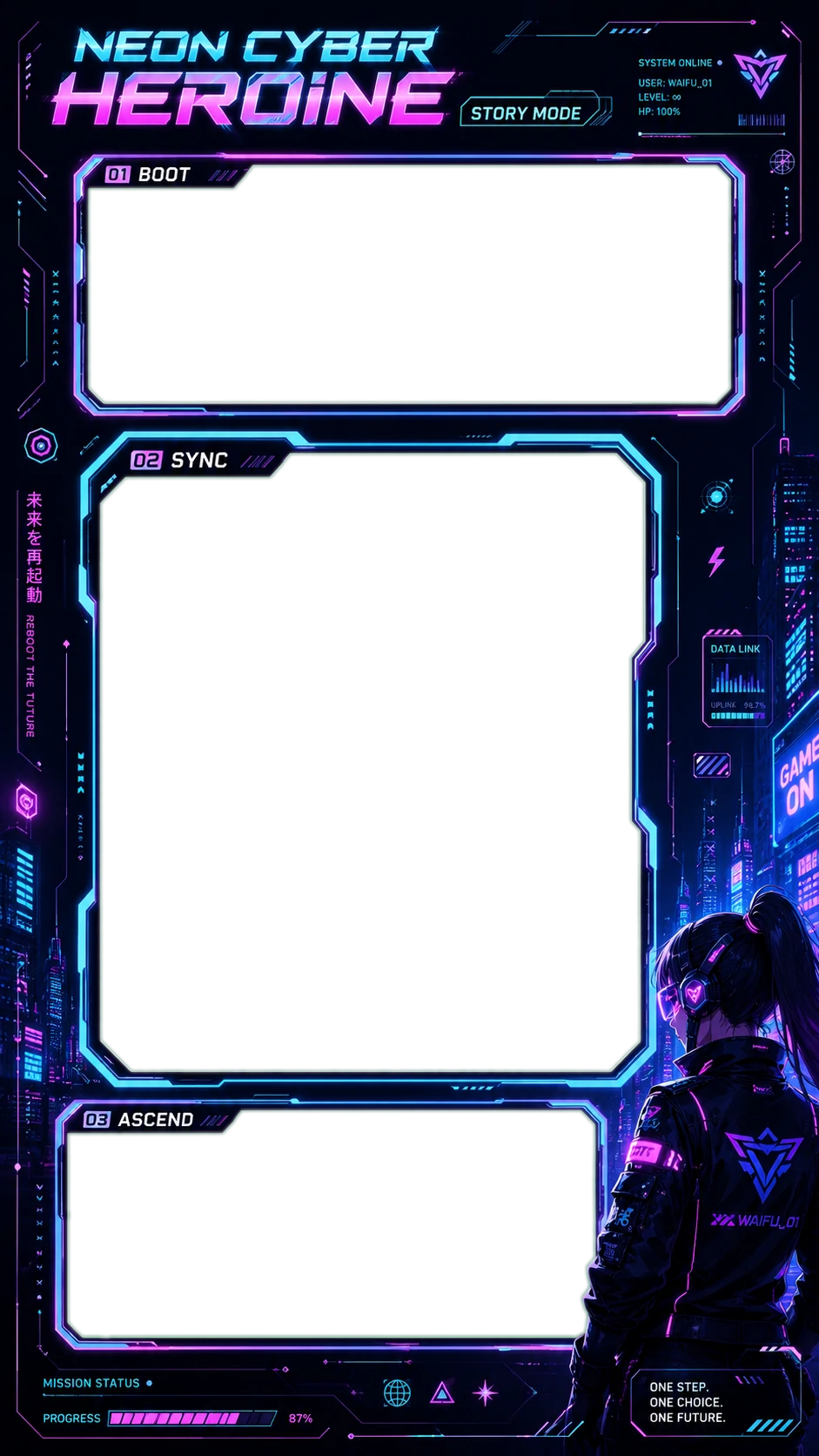 Neon Cyber Heroine Story