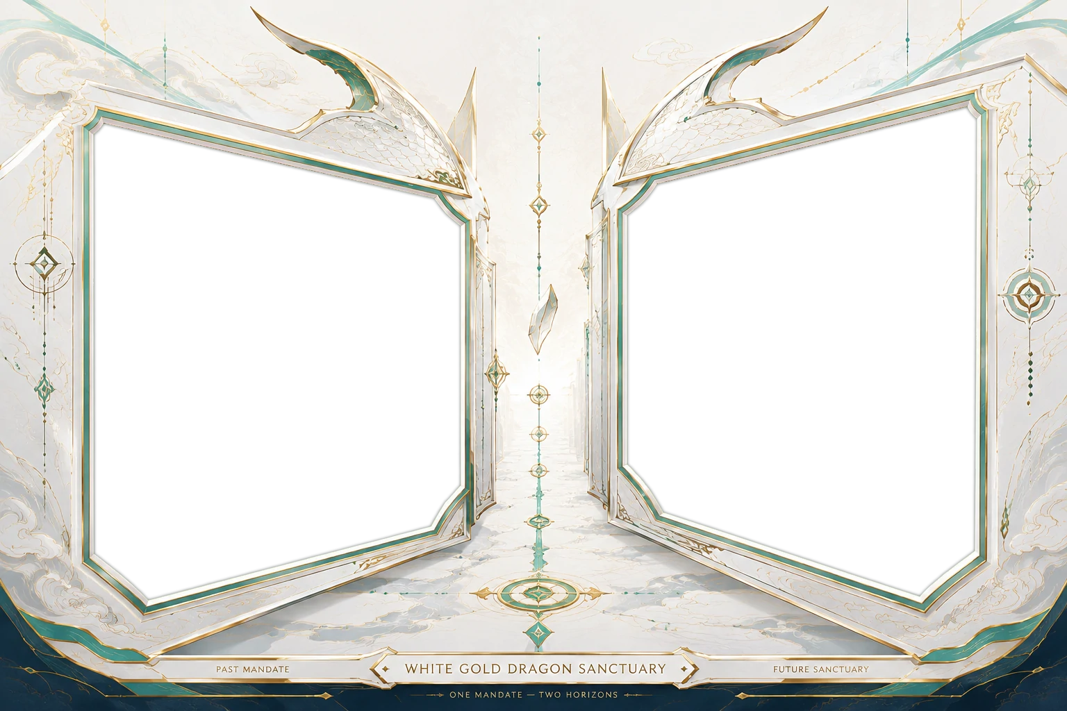 White Gold Dragon Sanctuary Frame