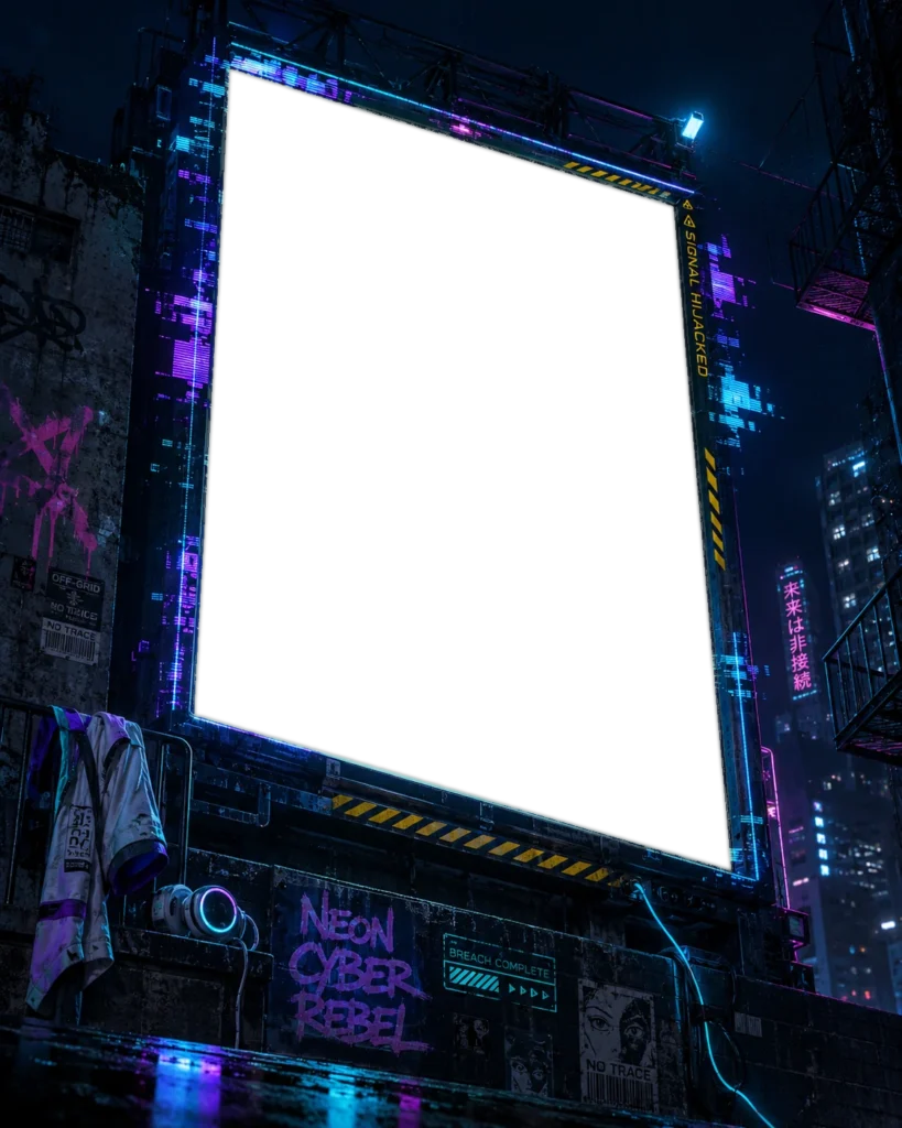Neon Cyber Rebel Portrait